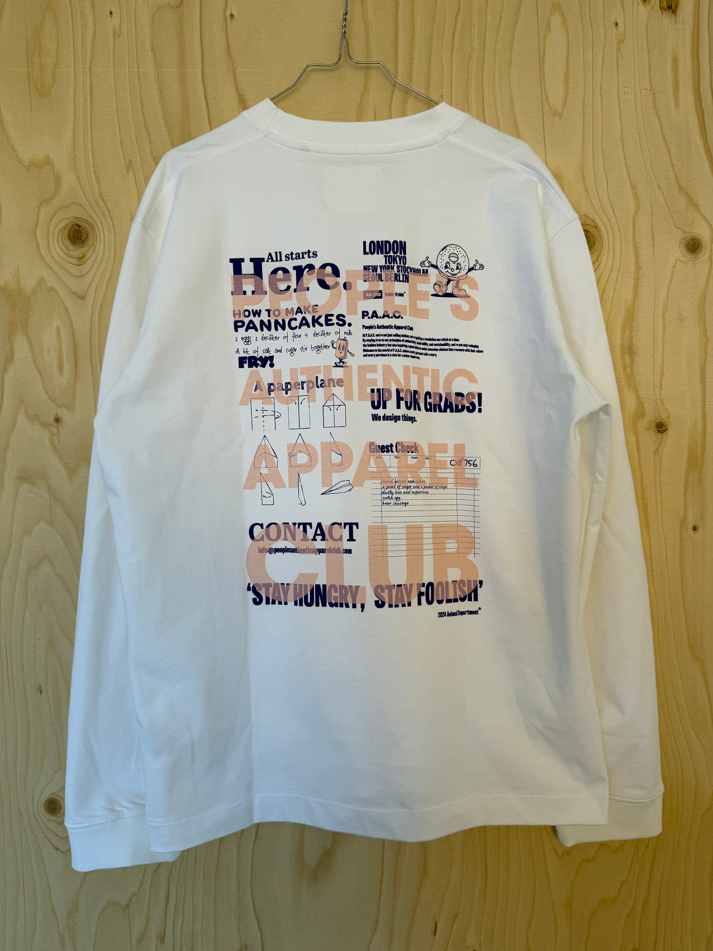 JUST A WHITE BAGEL LS TEE