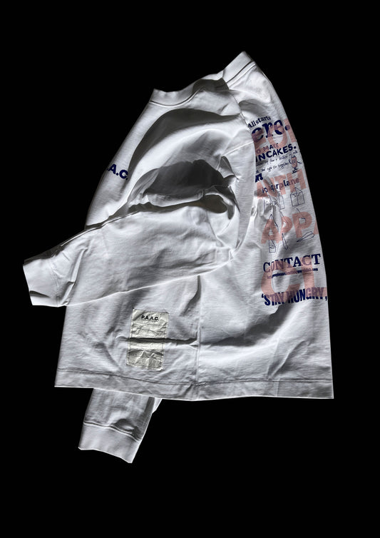 JUST A WHITE BAGEL LS TEE